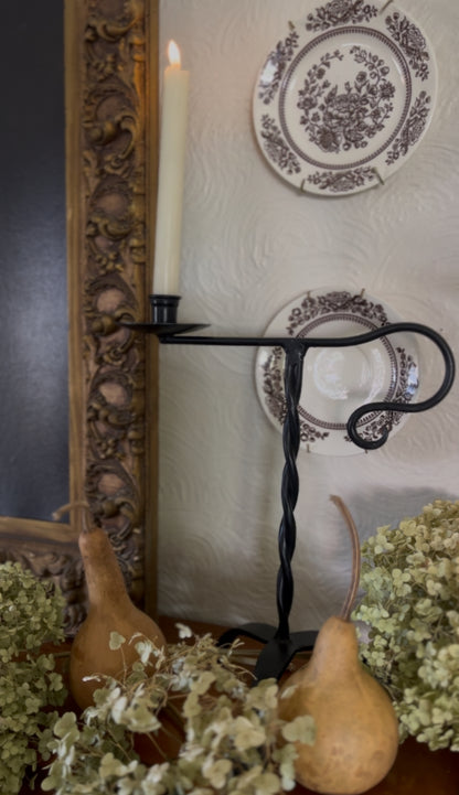 Wrought Iron Twisted Candle Holder