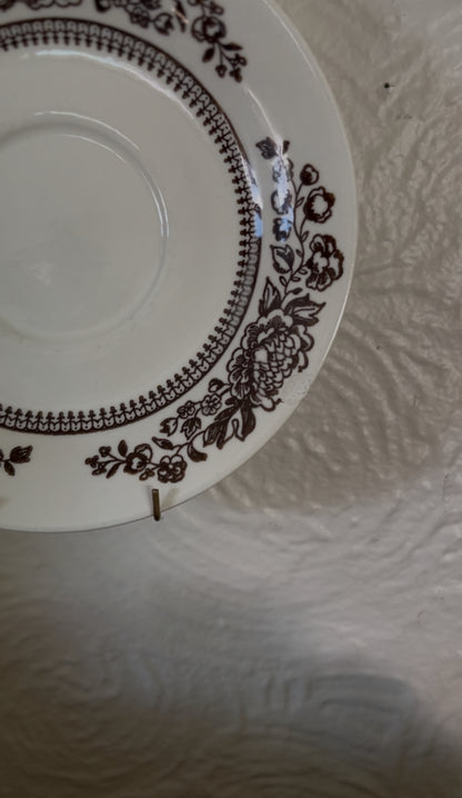 Royal China USA Brown Sussex Plate (2 dessert plates and 2 saucers available)