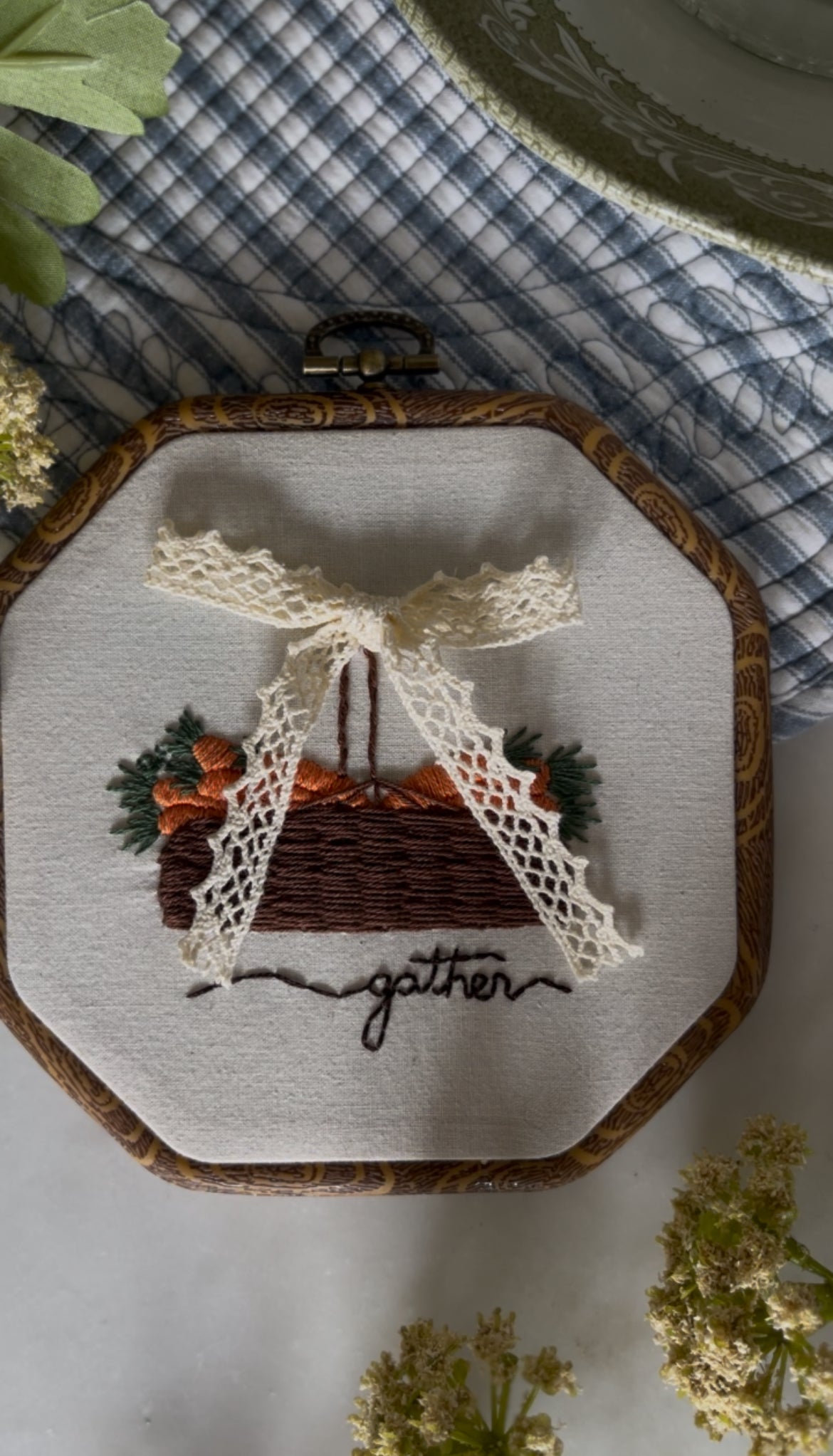 Basket of Carrots Embroidery