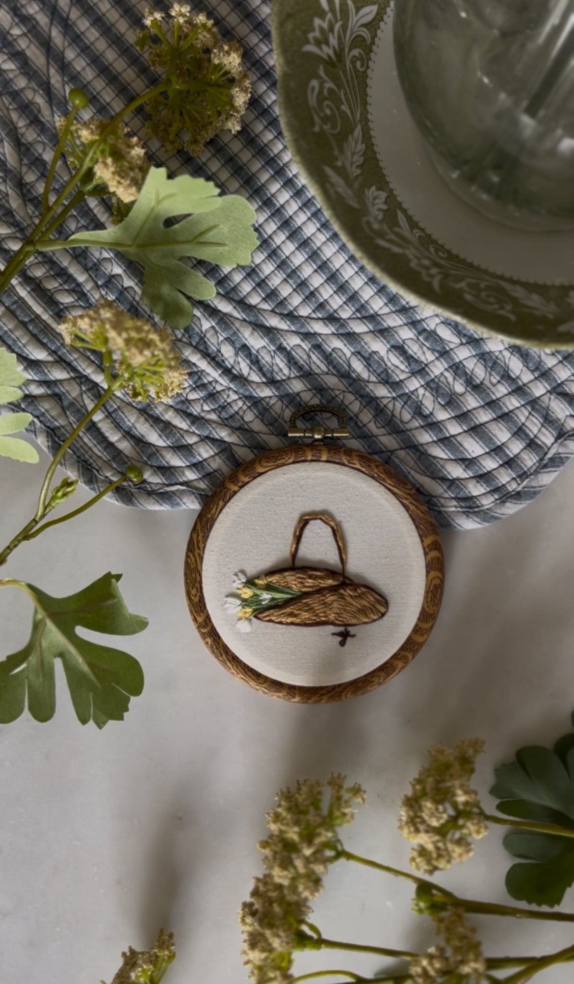 Basket of Tulips Embroidery