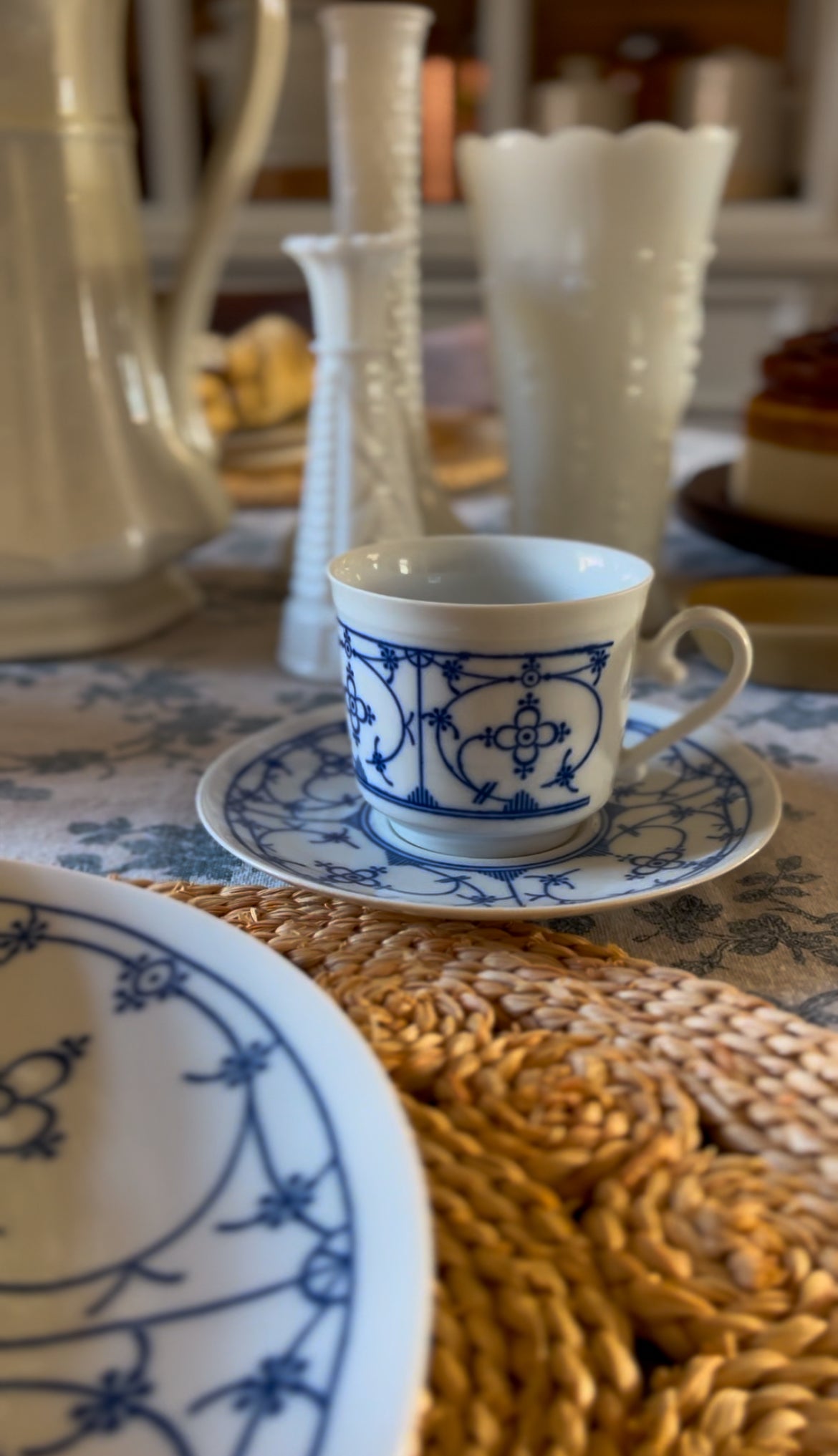 Baruether Indischblau Teacup and Saucer made in Bavaria, Germany (8 available)
