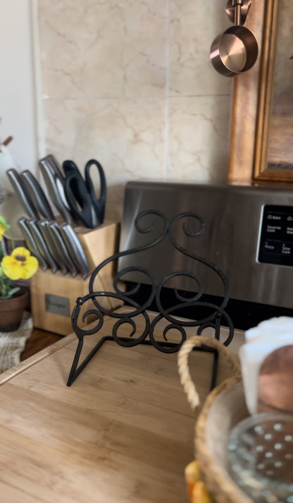 Wrought Iron Cook Book Holder
