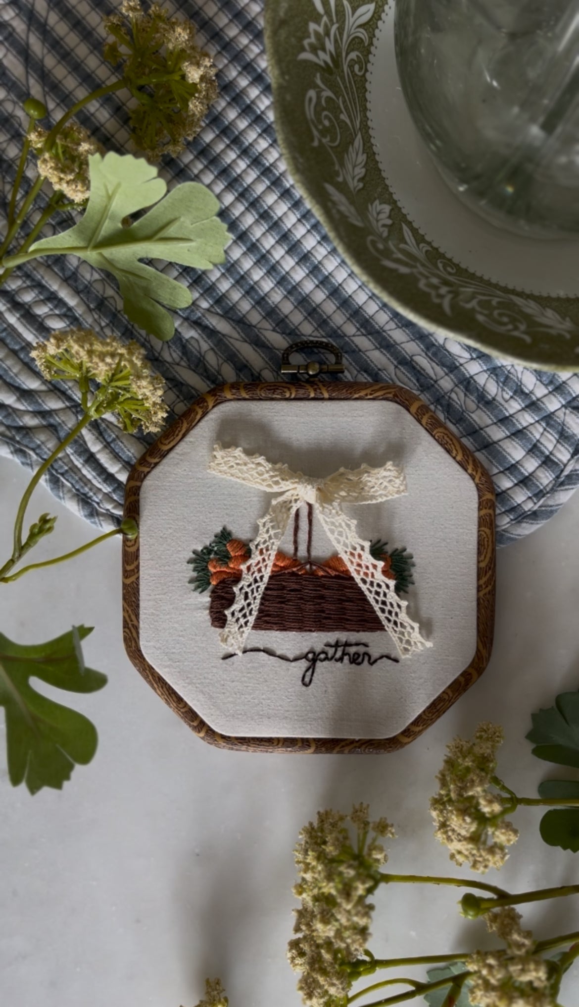 Basket of Carrots Embroidery