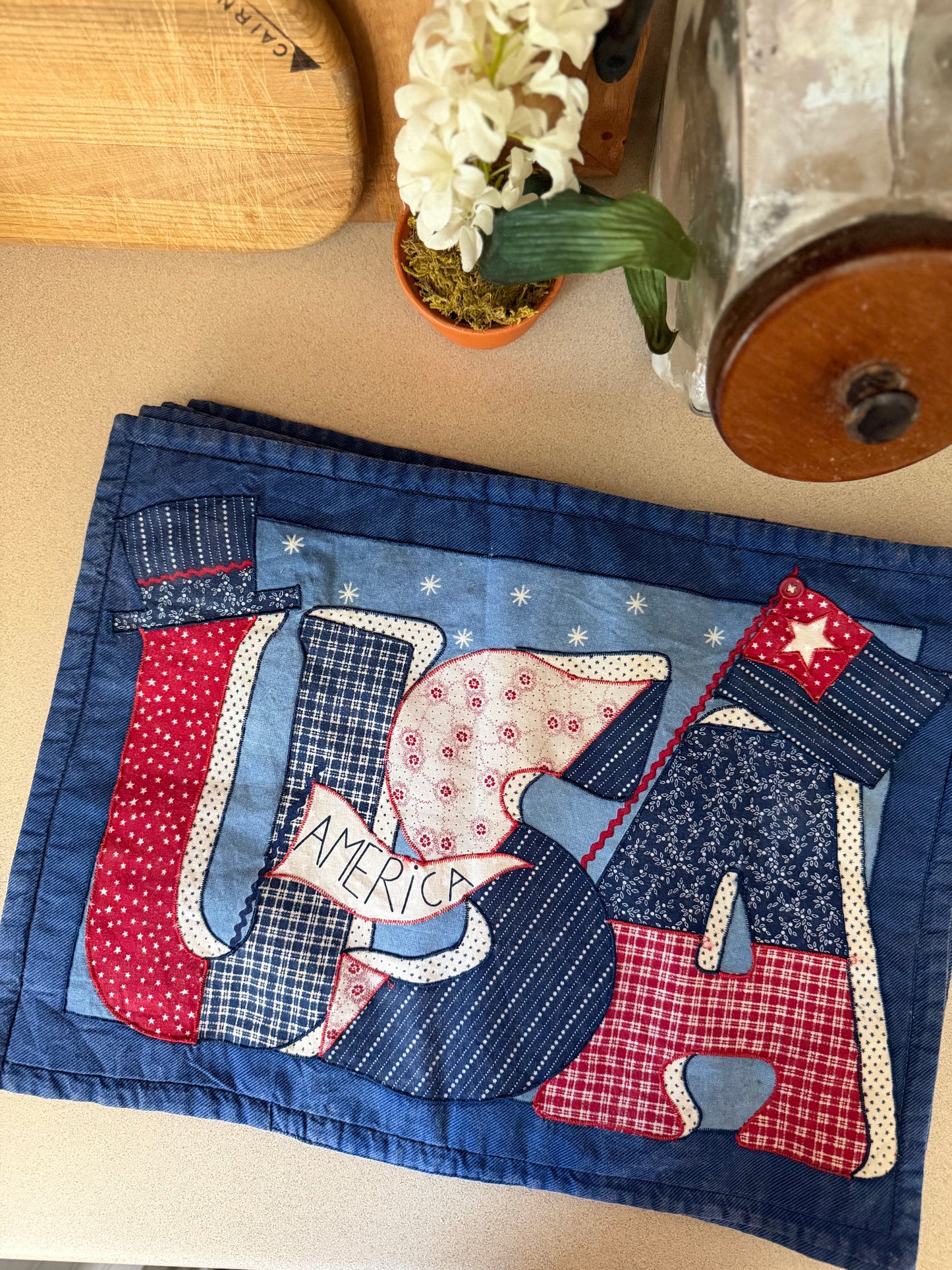 Quilted Americana Placemats Set of 6