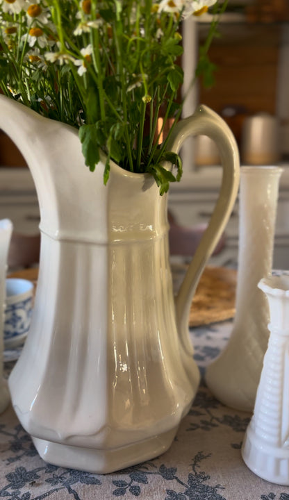 Large White Pitcher
