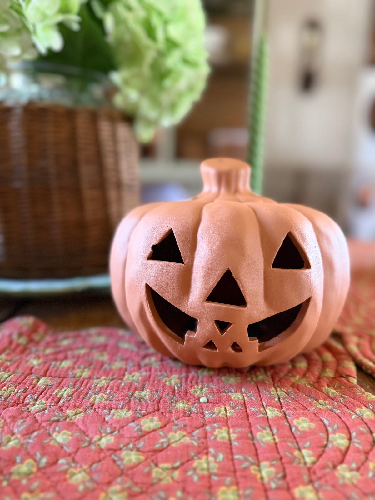 Painted Ceramic Jack-o-lantern