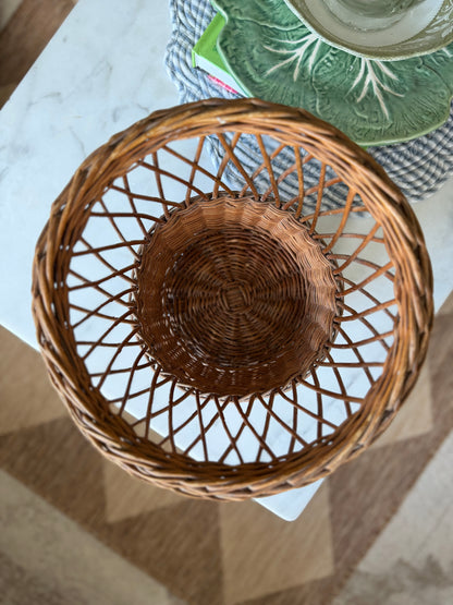 Open-Weave Wicker Basket (flowers not included)