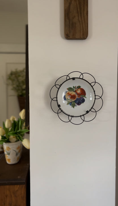 Wire Basket with Fruit Plate for Wall Hanging