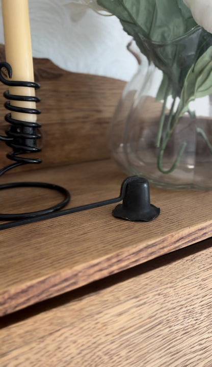 Black Twisted Metal Candle Snuffer