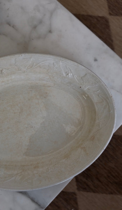 White Stone China Platter by John Meir & Son, made in England