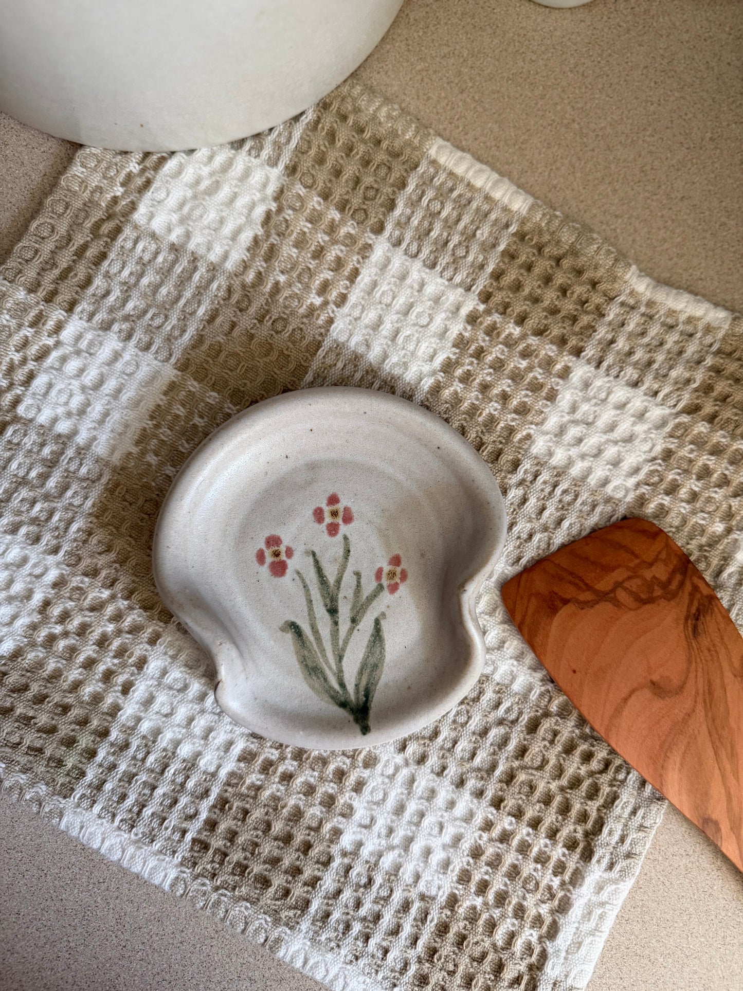 Pottery Spoon Rest by Whynot Pottery