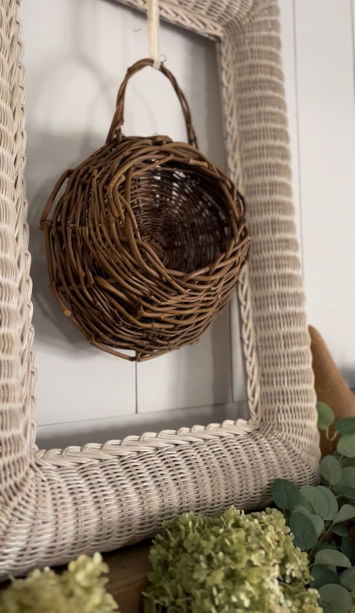 Woven Stick Hanging Basket