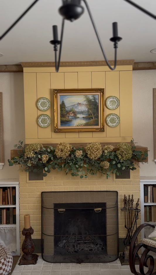 Spring Landscape Oil Painting in a Ornate Gold-painted Wooden Frame