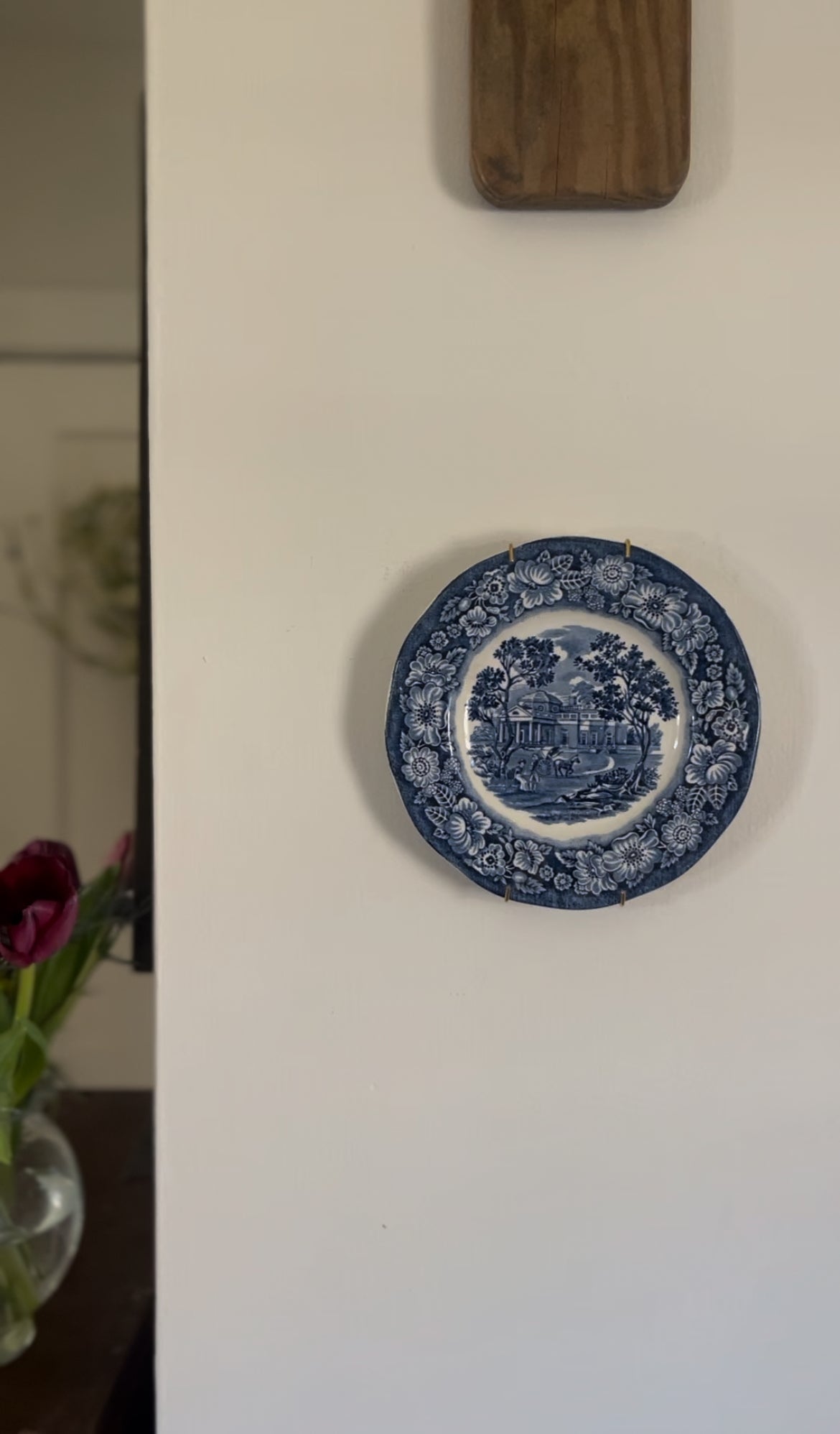 Staffordshire England Blue and White Plate