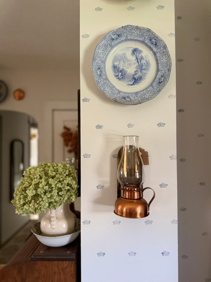 Coppercraft Guild Copper and Brass Hurricane Globe Sconce