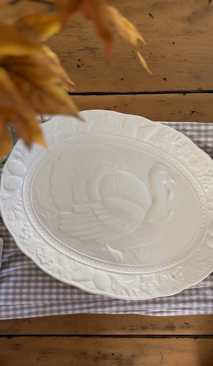 White Turkey Platter