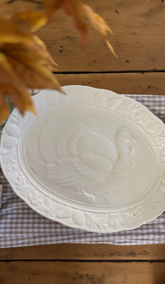 White Turkey Platter