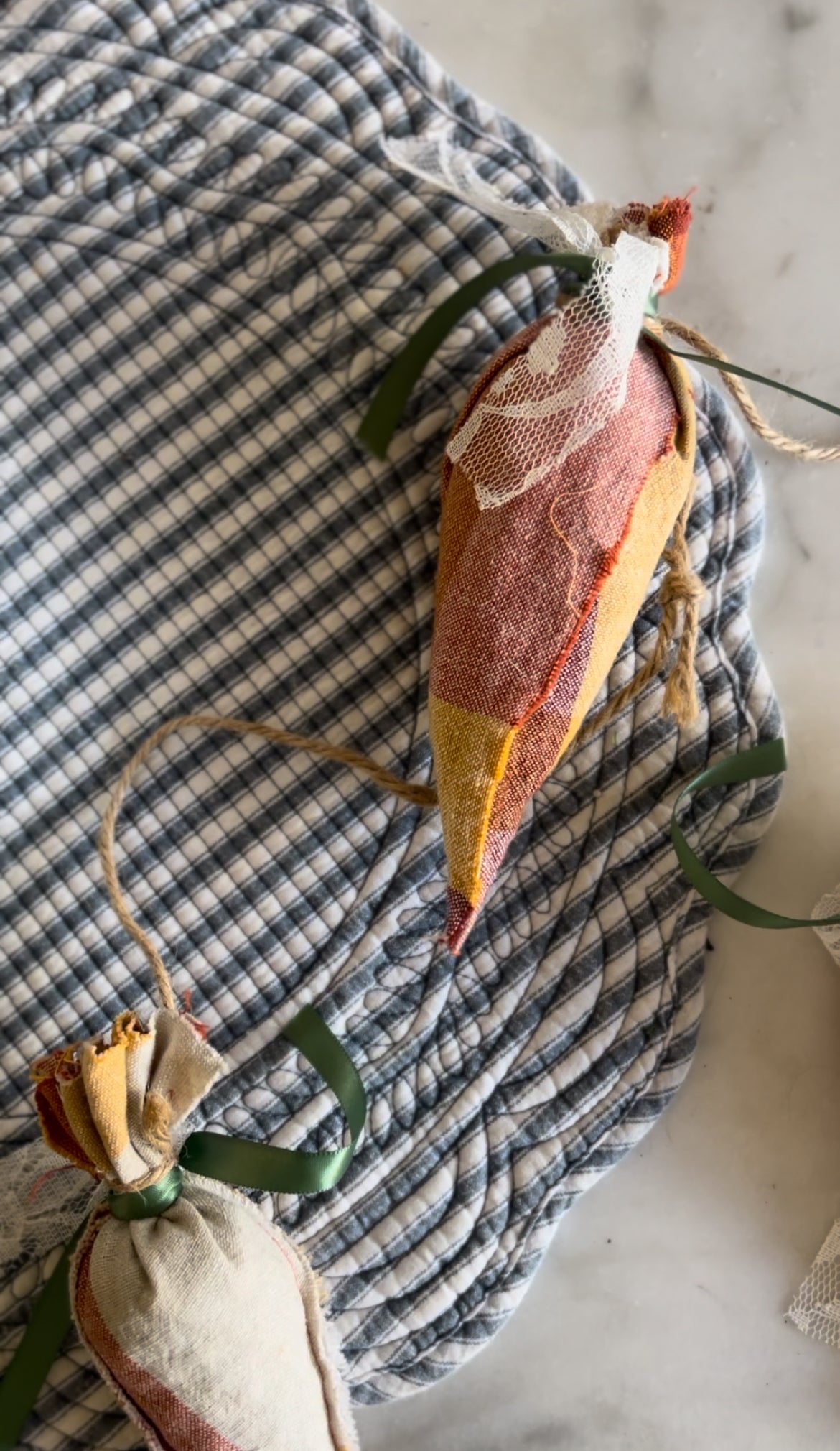 Handmade Fabric Carrot Garland