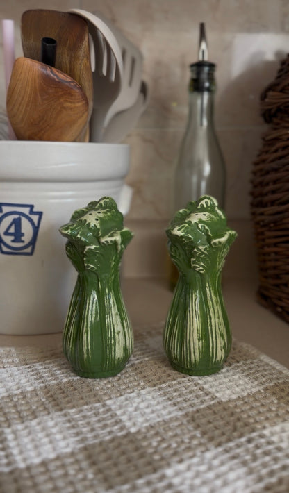 Celery Salt and Pepper Shakers