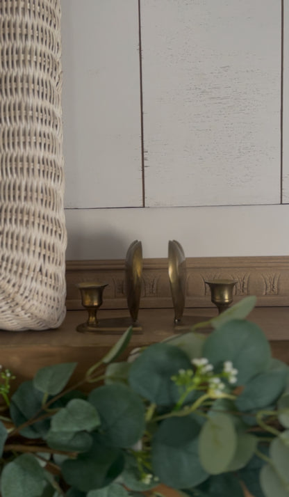 Set of 2 Brass Heart Sconces
