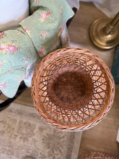 Open-Weave Wicker Basket (flowers not included)