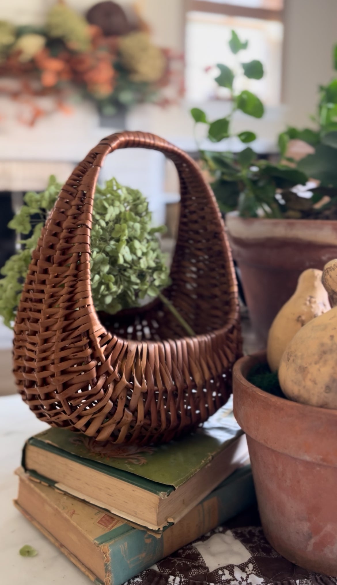 Small Handled Wicker Basket