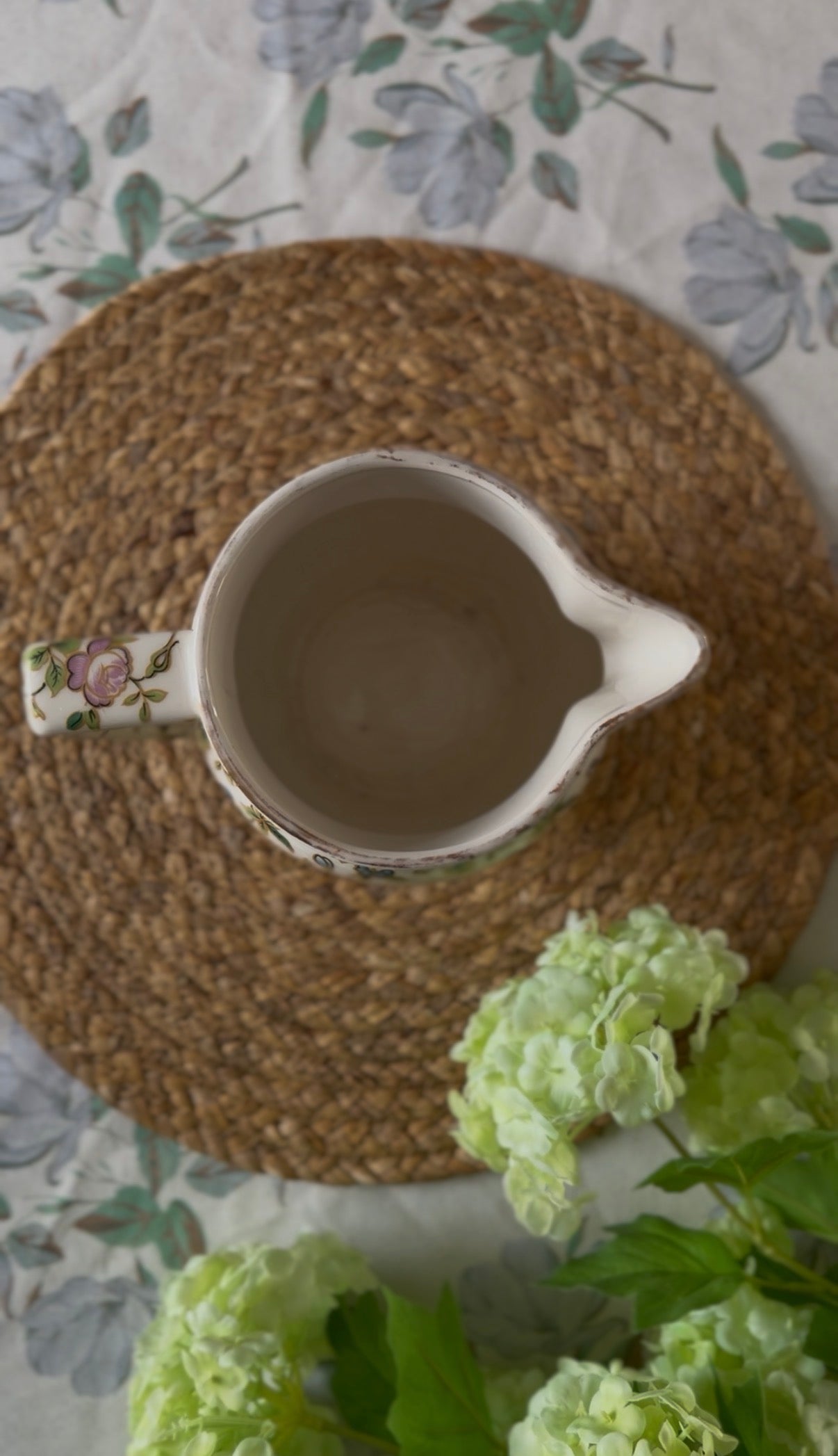 Hand-painted Floral Pitcher made in Japan