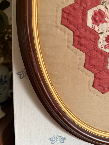 Quilted Bird Art in a Frame