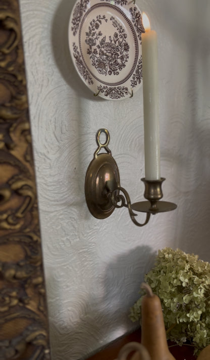 Set of 2 Brass Candle Sconces