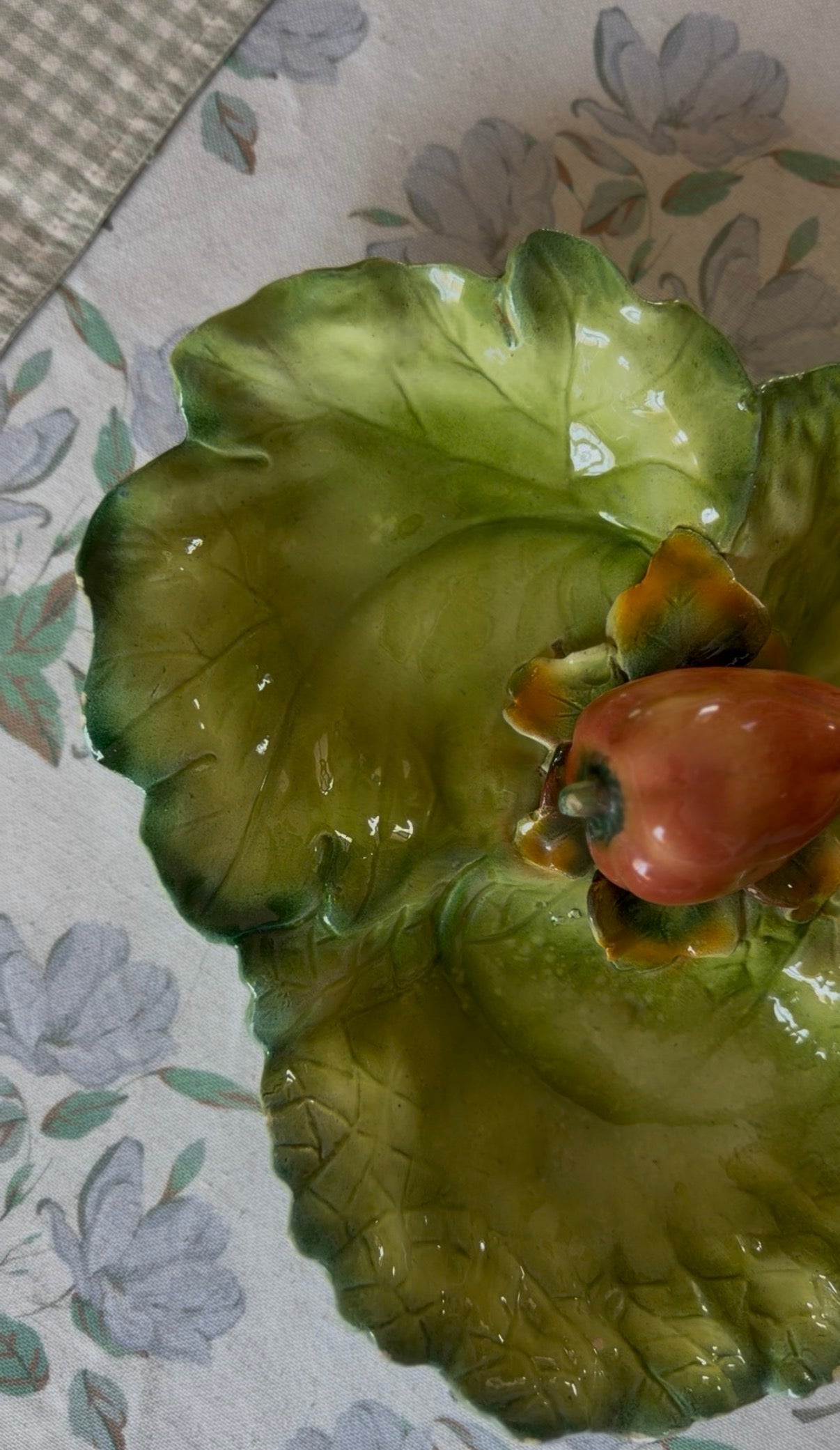 Lettuce Vegetable Divided Serving Plate made in Italy