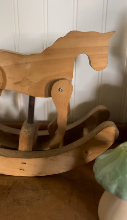 Solid Wood Rocking Horse