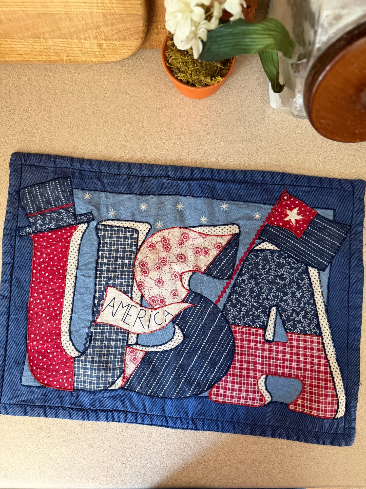 Quilted Americana Placemats Set of 6