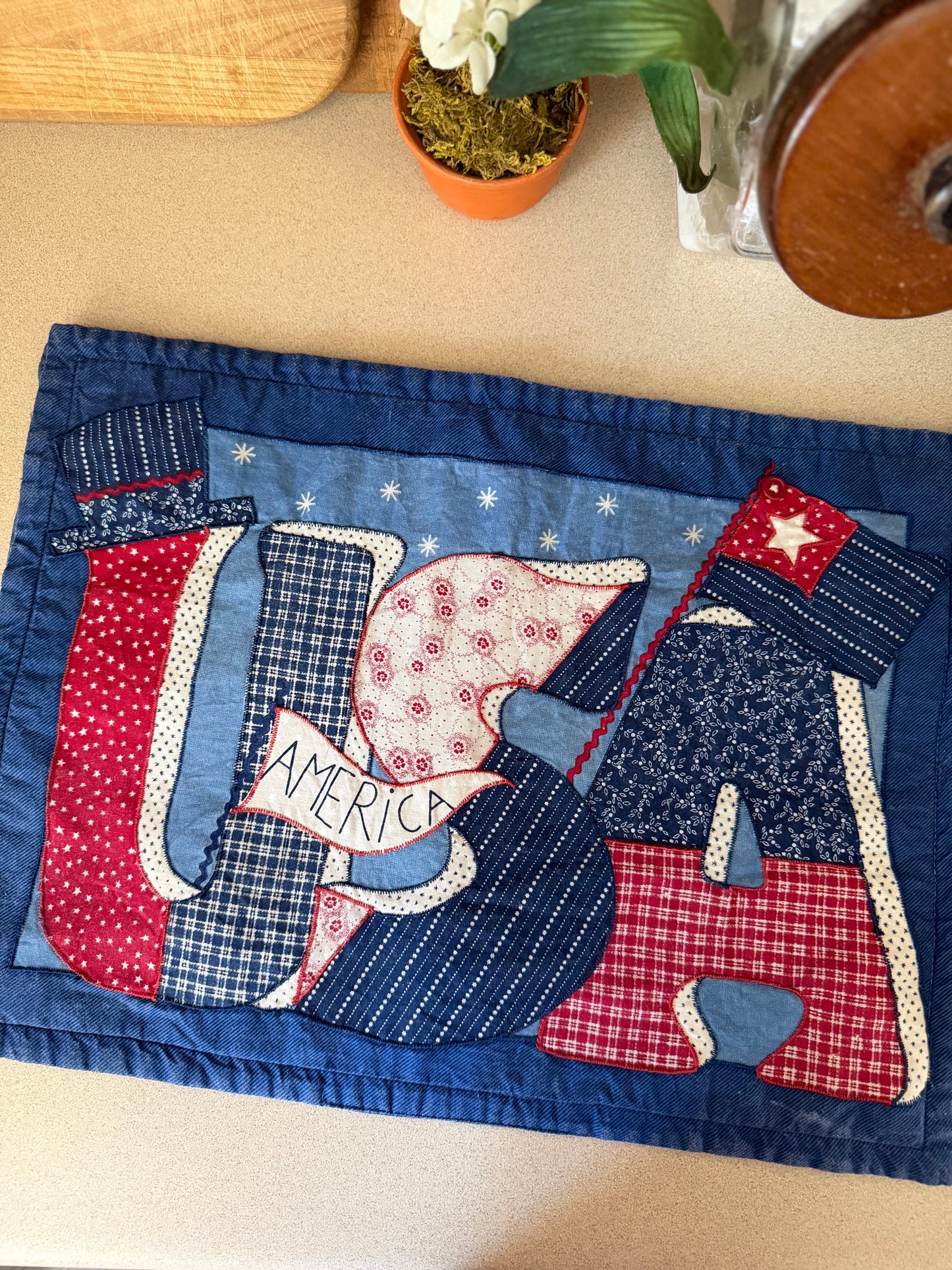 Quilted Americana Placemats Set of 6