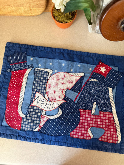 Quilted Americana Placemats Set of 6