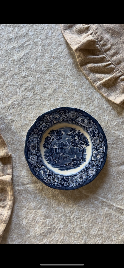 Staffordshire England Blue and White Plate