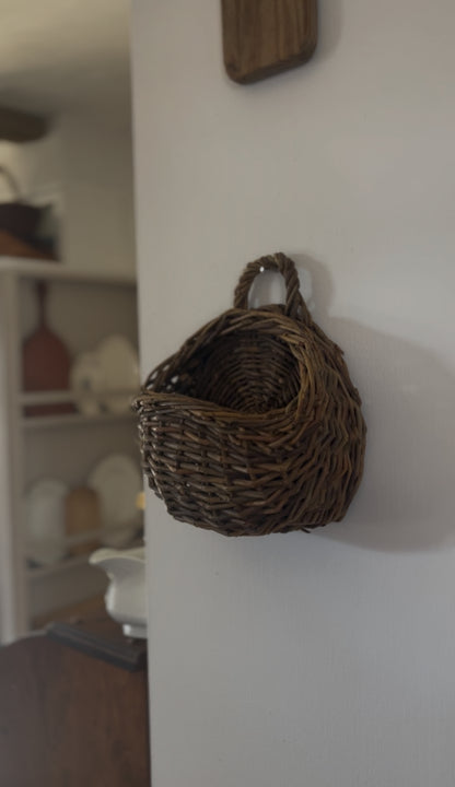 Small Woven Stick Hanging Basket