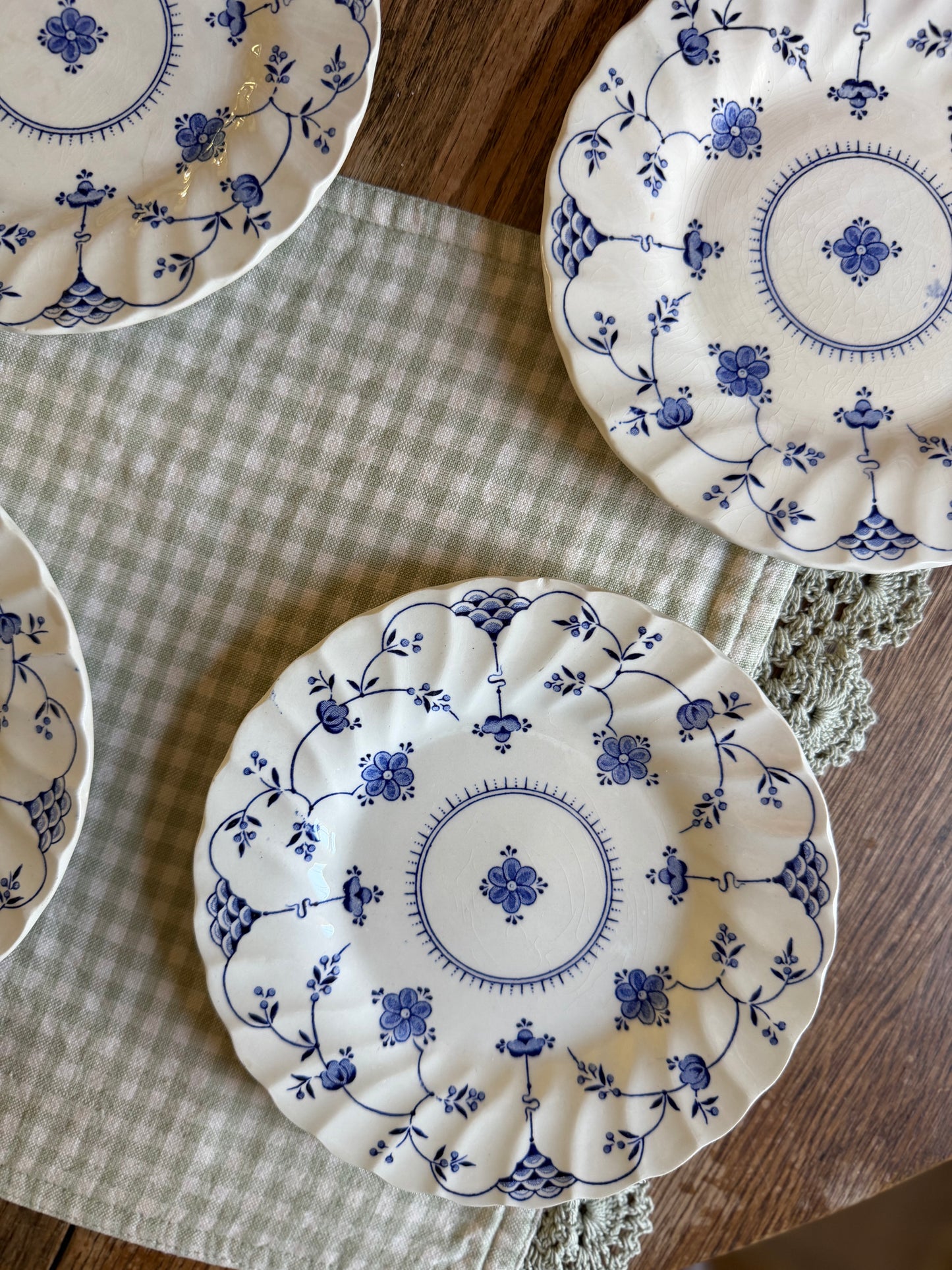 Blue Floral Myott Finlandia Salad Plate made in England (3 left)