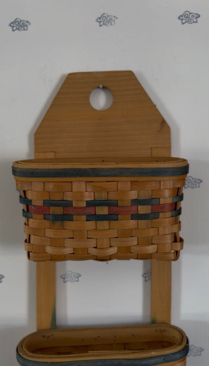 Wall Hanging Double Basket Organizer