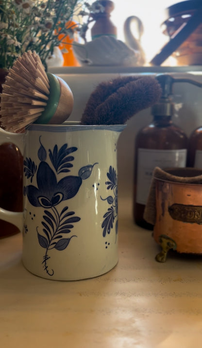 Blue Floral Pitcher