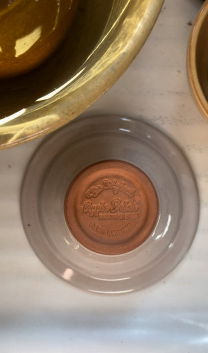 Blue and White Pottery Apple Baker Baking Dish