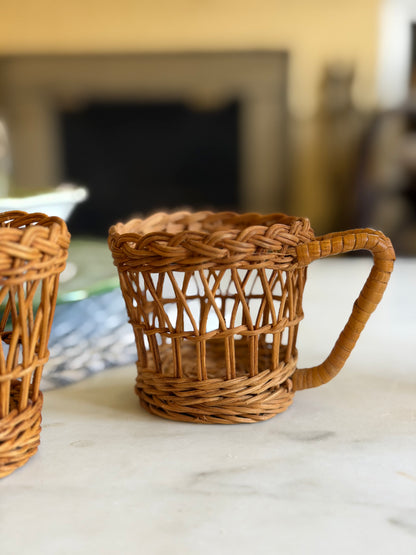 Vintage Wicker Cup Holders (sold separately)