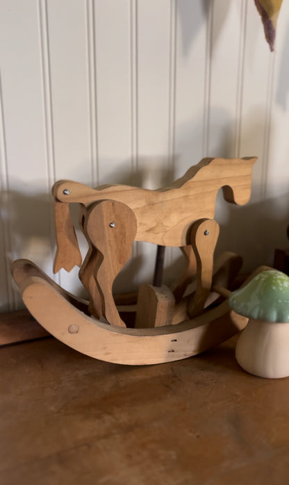 Solid Wood Rocking Horse