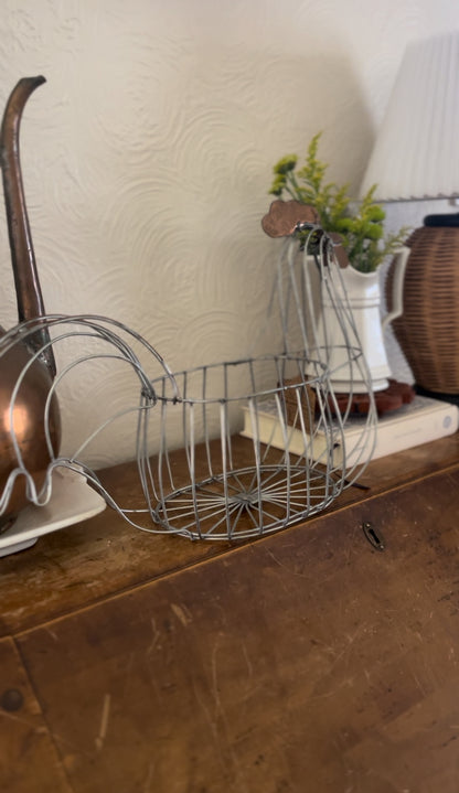 Rooster Egg Basket (fabric carrots included)