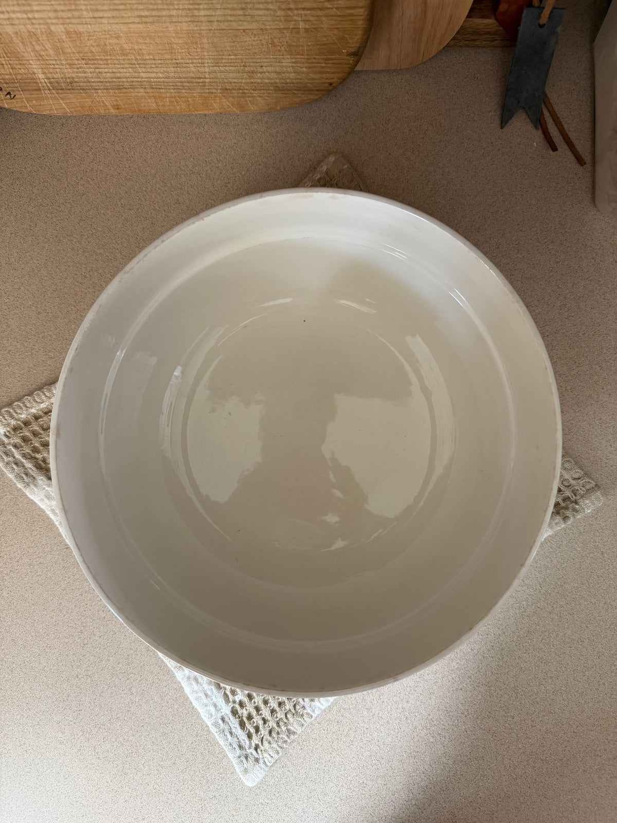 White Ironstone Bowl made in Italy