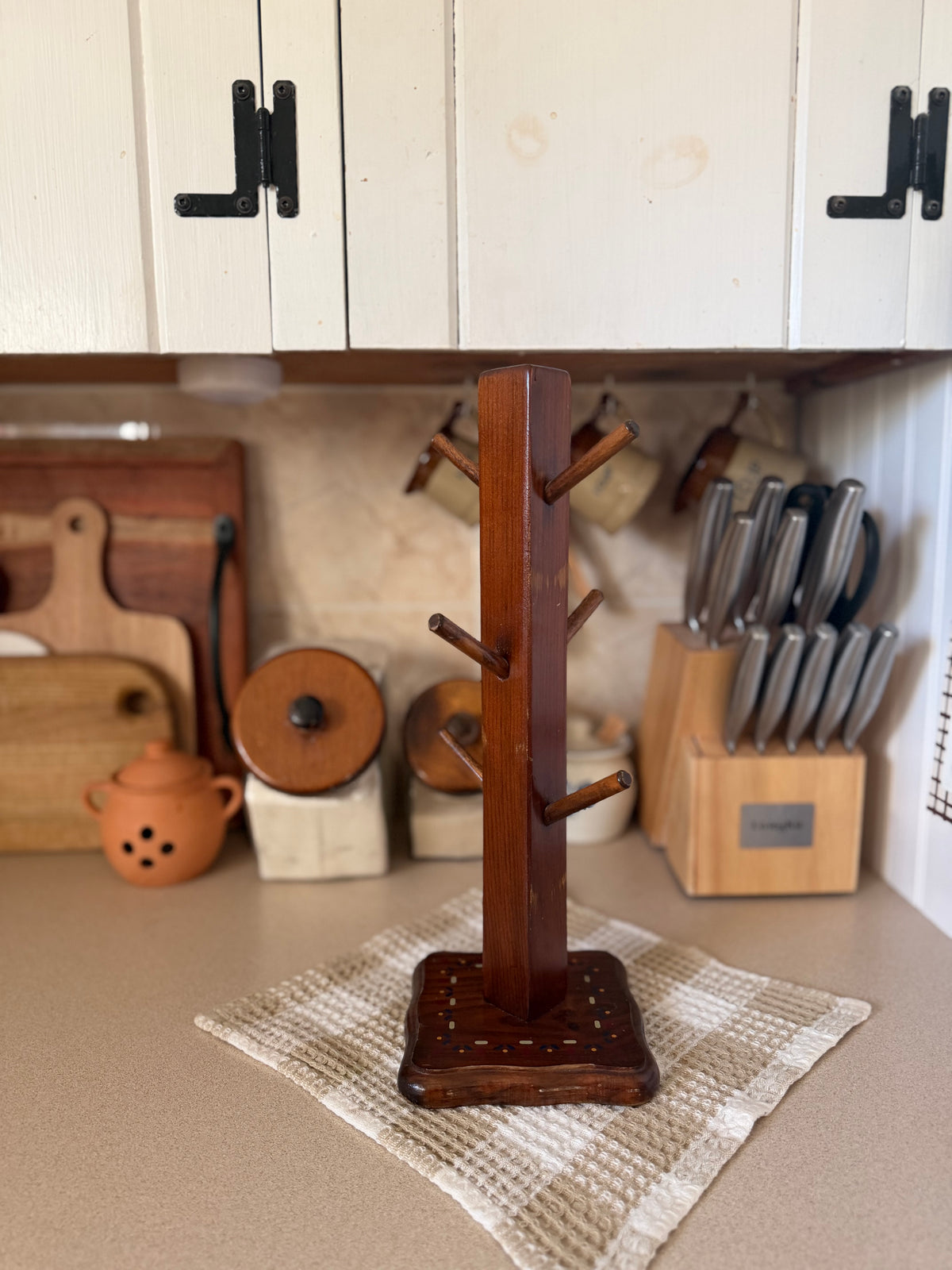 Solid Wood Mug Tree