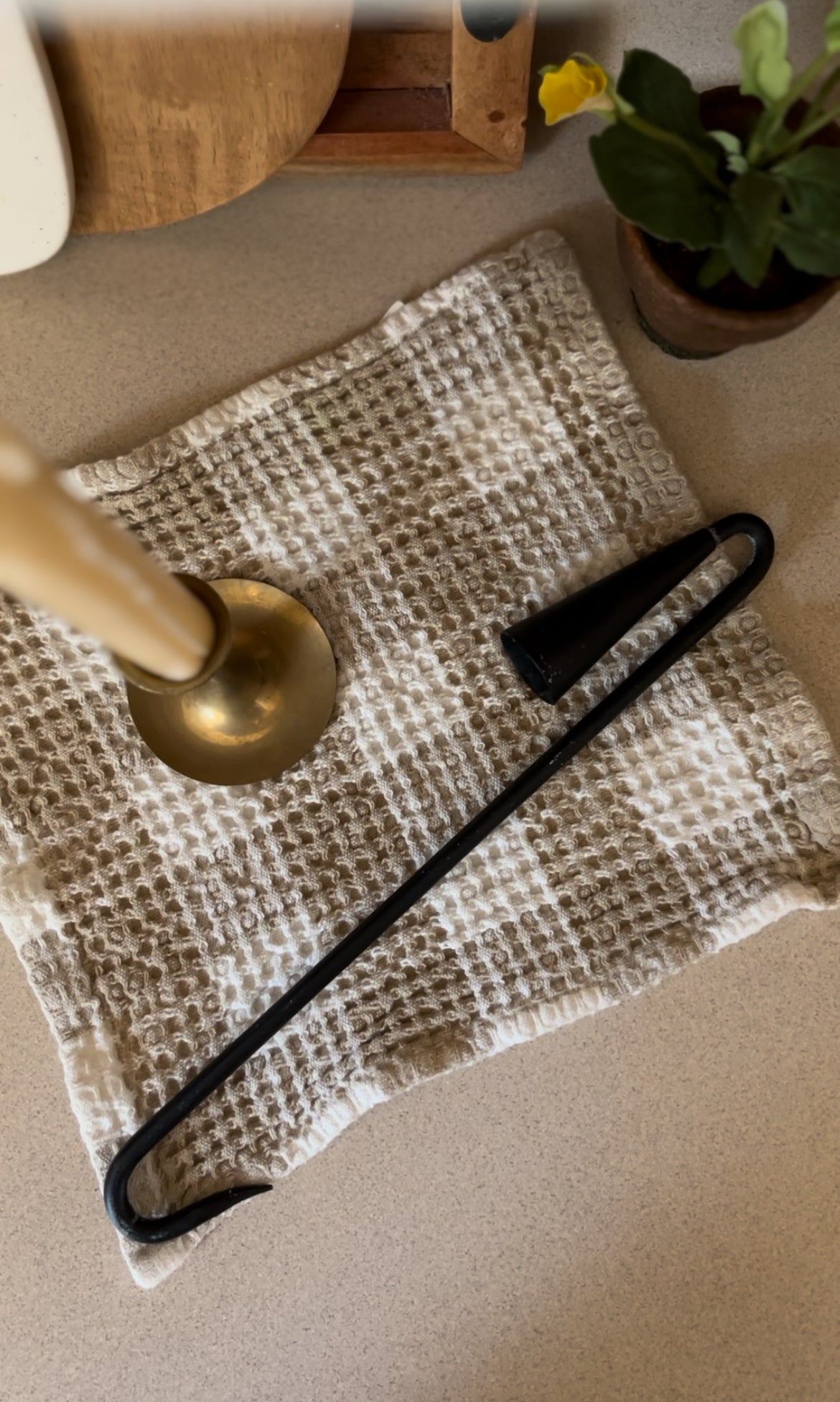 Black Wrought Iron Candle Snuffer