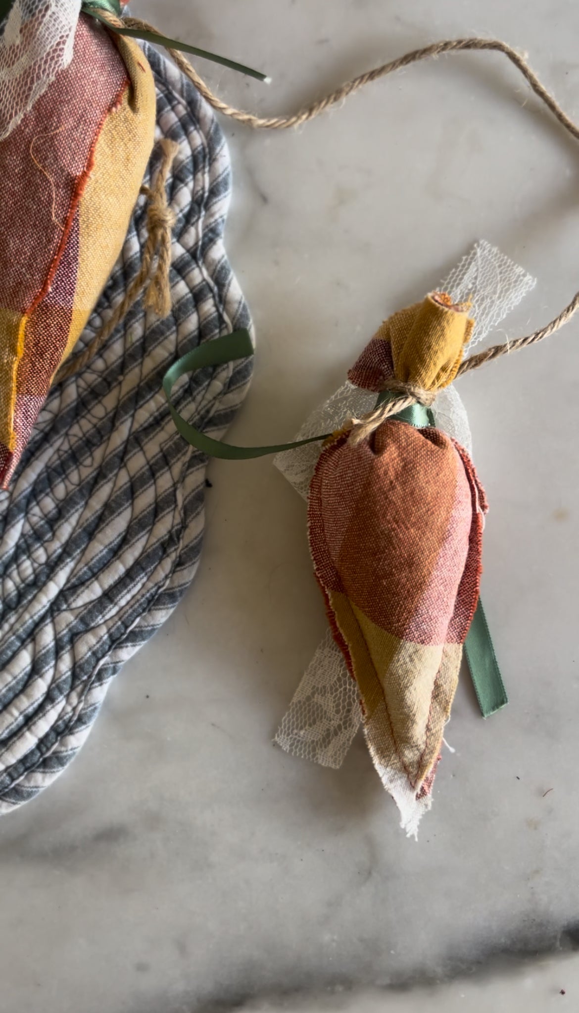 Handmade Fabric Carrot Garland