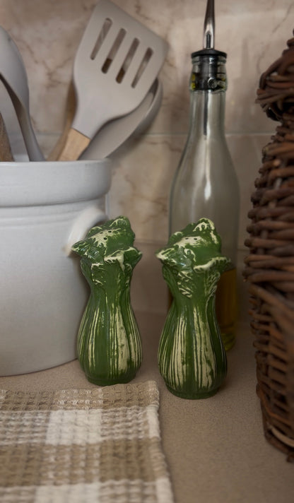 Celery Salt and Pepper Shakers