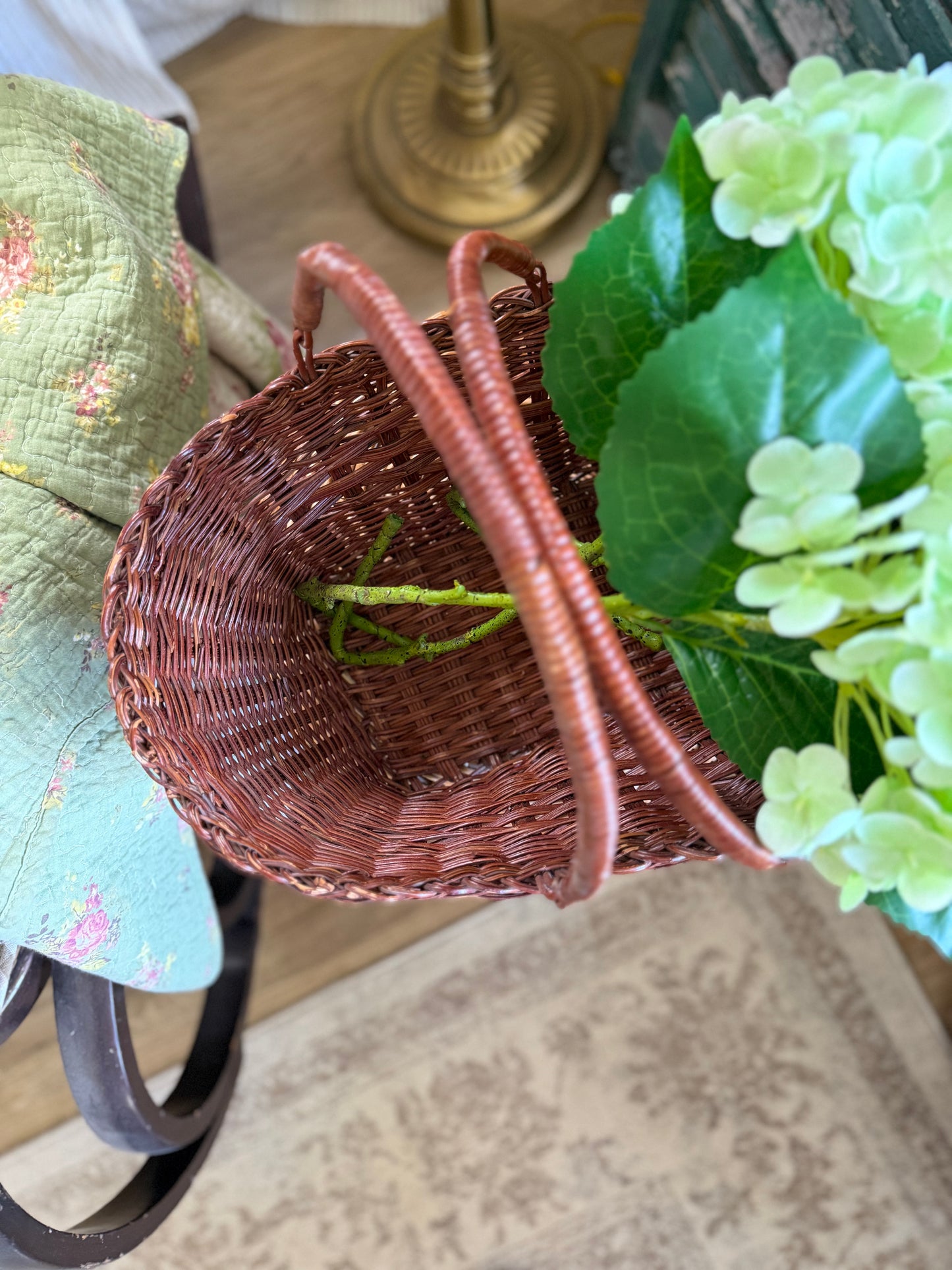 Double Handled Gathering Basket (flowers not included)