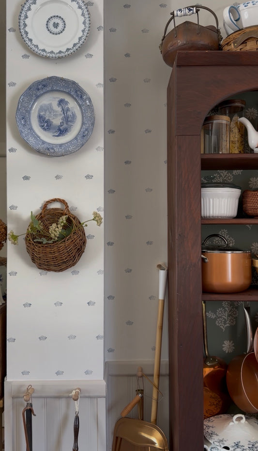 Small Woven Stick Hanging Basket (flowers not included)